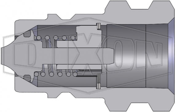 K4F4 by Dixon Valve | Hydraulic Quick Disconnect Coupling | K-Series | 1/2" Female NPTF x 1/2" ISO-A Interchange | Plug | Steel