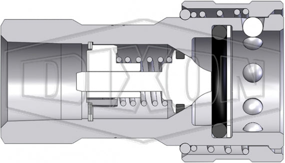 4KBF4 by Dixon Valve | Hydraulic Quick Disconnect Coupling | K-Series | 1/2" Female BSPP x 1/2" ISO-A Interchange | Socket | Nitrile Seals | Steel