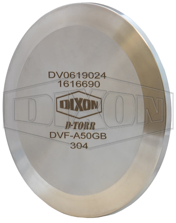 DVF-A40GB Dixon Valve KF Blank Flange for D-TORR Vacuum Fitting - Flange Size: KF40 - 304 Stainless Steel