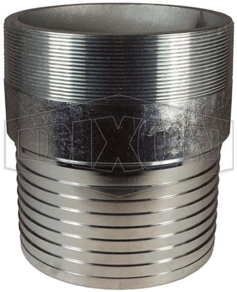 STC80CS by Dixon Valve | King Crimp® | Short Combination Nipple | 8" Male NPT | Schedule 40 Plated Carbon Steel
