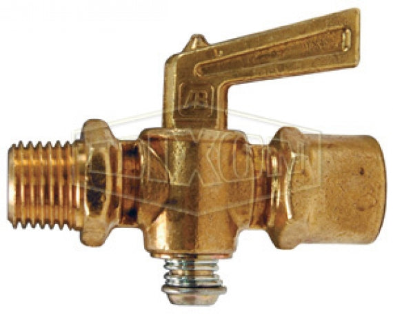 LDC2 by Dixon Valve | Lever External Drain | 1/4" Male NPT x 1/4" Female NPT | Brass