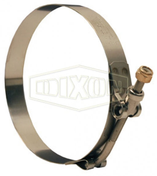 STBC675L by Dixon Valve | Style STBCL | Long Bolt T-Bolt Clamp | 3/4" Band Width | Hose OD Range: from 6.30" to 6.87" | 300 Stainless Steel Band & Bolt