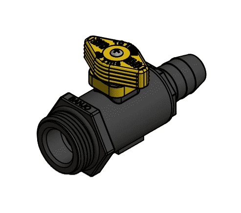 LVHB075100MTLV by Banjo | Micro Valve | 3/4" Hose Barb x 1" MNPT Micro Valve Locking Handle | 300 PSI | Pack of 10