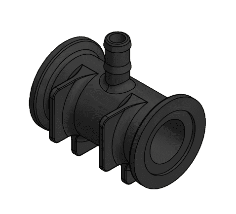 M200THB075 by Banjo | Manifold Flange Connections | 2" Manifold x 3/4" Hose Shank | Tee | Pack of 10