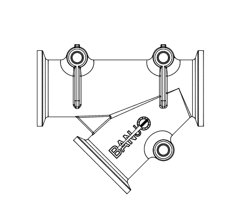 M200Y45 by Banjo | Manifold Flange Connections | 2" Full Port Y Flange | 45° Elbow | 300 PSI