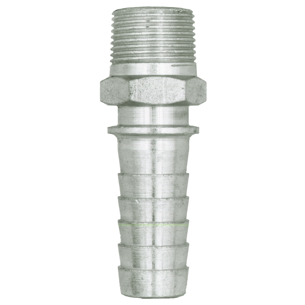 90000314 (GJMST86) by PT-Coupling | Male Stem | 1/2" Hose Barb x 3/8" Male NPT | Zinc Plated Steel