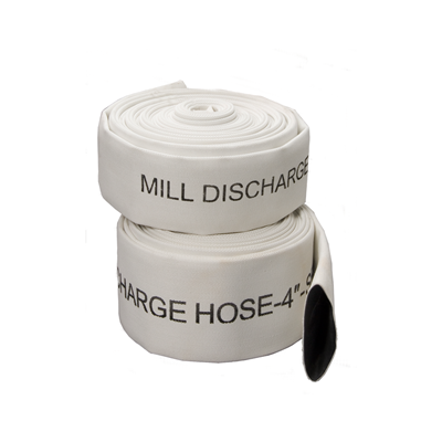 MILL-2.0-100 by Texcel | TEX-MILL Series | Mill Discharge Hose (Single Jacket) | 2" Hose ID | 150 PSI | White | 100ft Length
