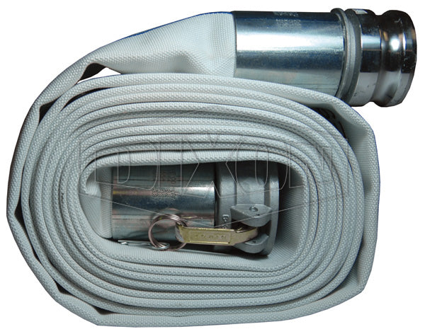 M20-25GAX Dixon Synthetic Single Jacket Mill Hose - Coupled - Fem. x Male Global Cam & Groove Couplings - 2" Hose Size - 2-3/8" Bowl Size - 25ft Length