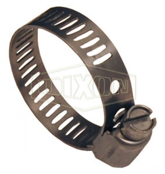 MAH16 by Dixon Valve | Style MAH | Miniature Worm Gear Clamp | 5/16" Band Width | Hose OD Range: from 15/16" to 1-1/2" | SAE 300 Stainless Steel Band & Screw | Box of 10