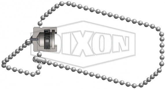 N4DC-B by Dixon Valve | Pneumatic Quick Disconnect Coupling | Dix-Lock® N-Series | Bowes Interchange Plug Cap | 1/2" Body Size | Brass
