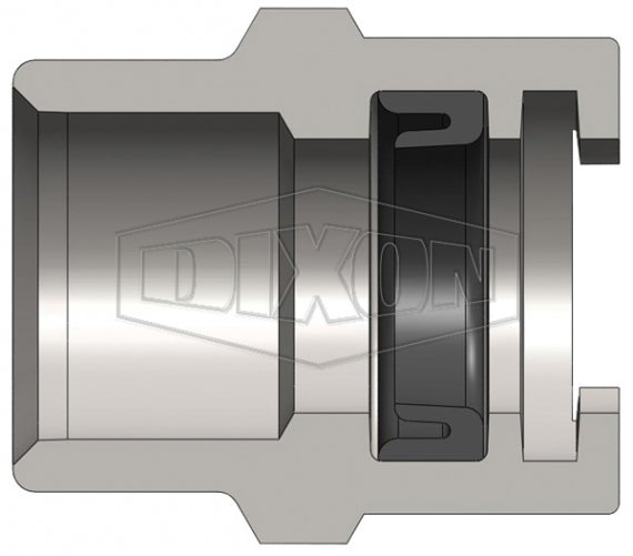 4NF6-SS by Dixon Valve | Pneumatic Quick Disconnect Coupling | Dix-Lock® N-Series | 3/4" Female NPTF x 1/2" Body Size | Socket | Nitrile Seal | 316 Stainless Steel