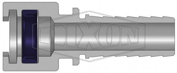 4NS8-S by Dixon Valve | Pneumatic Quick Disconnect Coupling | Dix-Lock® N-Series | Hose Barb | 1" Hose ID x 1/2" Body Size | Socket | Nitrile Seal | 303 Stainless Steel