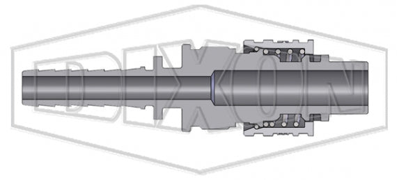 N4S8-S by Dixon Valve | Pneumatic Quick Disconnect Coupling | Dix-Lock® N-Series | Hose Barb | 1" Hose ID x 1/2" Body Size | Plug | 303 Stainless Steel