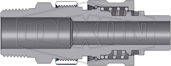 N4M6-LS by Dixon Valve | Pneumatic Quick Disconnect Coupling | Dix-Lock® N-Series | 3/4" Male NPTF x 1/2" Body Size | Plug with Locking Sleeve | Steel