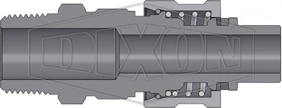 N4BM8 by Dixon Valve | Pneumatic Quick Disconnect Coupling | Dix-Lock® N-Series | 1" Male BSPT x 1/2" Body Size | Plug | Steel
