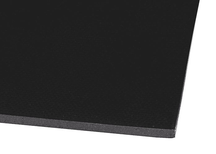 NCI-2P04x48x50 by Kuriyama | Commercial Grade Neoprene Cloth-Inserted Sheet Rubber | 60 Duro Hardness | Shore Durometer A | Black | 1/8" x 48" | 50ft Roll