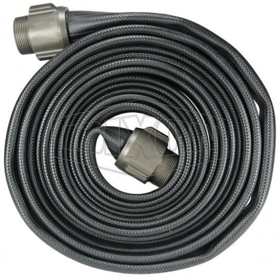 WDH20BK100RAT Dixon Nitrile Washdown Hose - Coupled - Male MNPT x MNPT - 2" Hose Size - 2-5/16" Bowl Size - 100ft Length