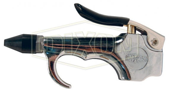D201 by Dixon Valve | Non-Safety Blow Gun | Rubber Tip | 1/4" Female NPT Inlet | Chrome-Plated Zinc