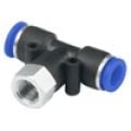 PCNY2602-02-02-02 by Brennan Inc. | -02 Tube x -02 Tube x -02 Female NPT Branch | Tee | Glass Reinforced Nylon