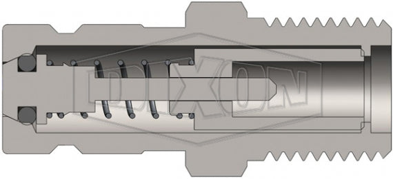 PD1M1 by Dixon Valve | Hydraulic Quick Disconnect Coupling | PD-Series | 1/8" Male NPT x 1/8" ISO15171-1 Diagnostic | Plug | Steel