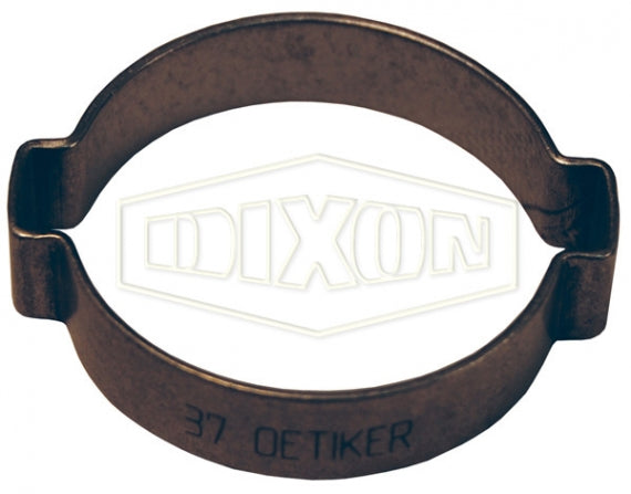 1517R by Dixon Valve | Pinch-On Clamp | Double Ear | 0 .315" Band Width | 19/32" Nominal Size | Clamp Range: 0.551" Closed to 0.669" Open | 304 Stainless Steel | Box of 100