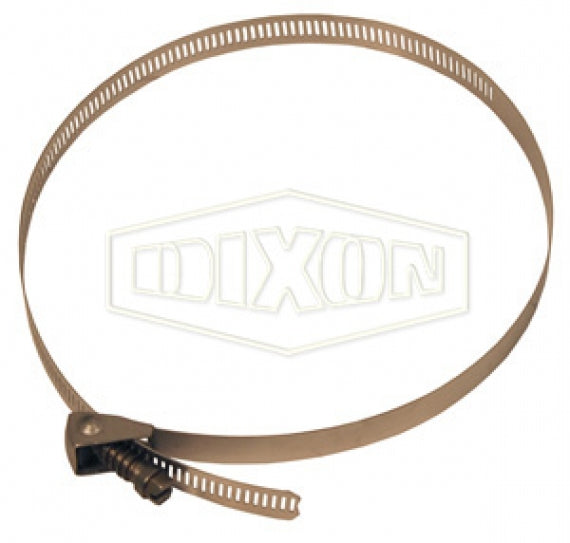 LSS104 by Dixon Valve | Style LSS | Quick-Release Worm Gear Clamp | 1/2" Band Width | Hose OD Range: from 2-7/8" to 7" | 201 Stainless Steel Band | 410 Stainless Steel Screw | Box of 10