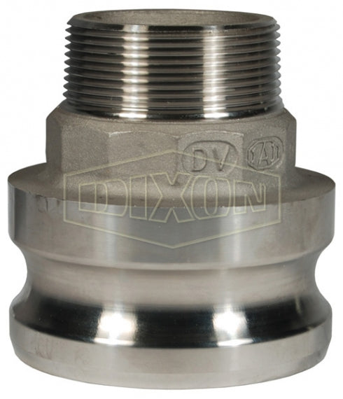 3020-F-SS by Dixon Valve | Cam & Groove Reducer (Jump Size) Adapter | Type F | 3" Adapter x 2" Male NPT | 316 Stainless Steel