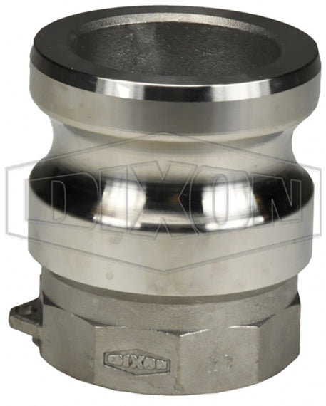 2015-A-SS by Dixon Valve | Cam & Groove Reducer (Jump Size) Adapter | Type A | 2" Adapter x 1-1/2" Female NPT | 316 Stainless Steel