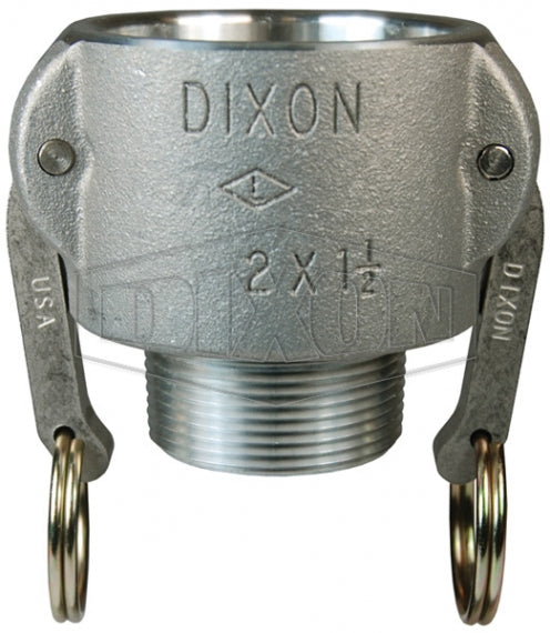 2015-B-AL by Dixon Valve | Cam & Groove Reducer (Jump Size) Coupler | Type B | 2" Coupler x 1-1/2" Male NPT | Aluminum