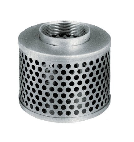RHS400 by Kuriyama | Round Hole Strainer | 4" Female NPSM | Zinc Plated Steel