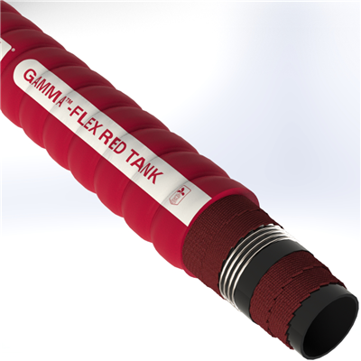 RTA15F1-2.0-200N by Texcel | GAMMA™-FLEX RED TANK Series | Corrugated Tank Truck Hose | 2" Hose ID | 150 PSI | 29 in/Hg Vacuum Rated | Red
