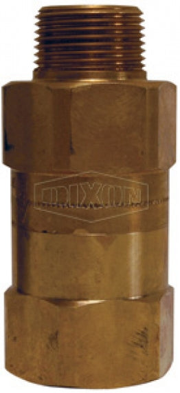 SCVL8 by Dixon Valve | Safety Check Valve | 1" Hose ID | 1" Male NPT x 1" Female NPT | 165-195 SCFM Cut-Off Flow Rate | Brass