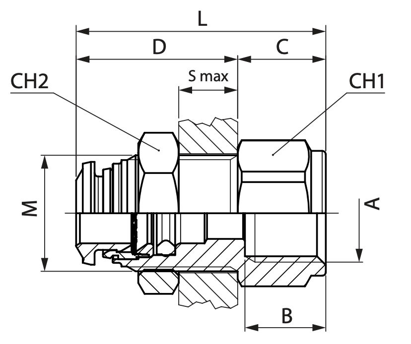 89055-08-08 by AIGNEP | 89 Series | Female Bulkhead Connector Metal Release Collet | 1/2" Tube x 1/2" NPTF Female | Pack of 10