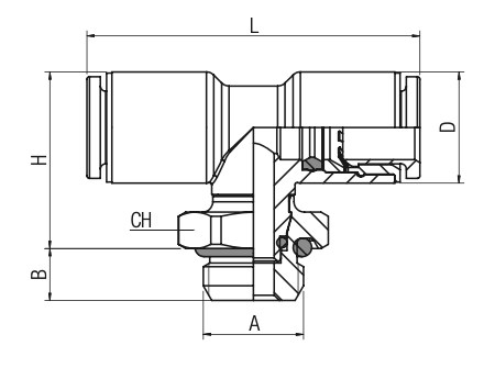 56215-2-M3 by AIGNEP | 55/56 Series | Mini Swivel Branch | 2mm Tube x M3 Male | Tee | Pack of 10