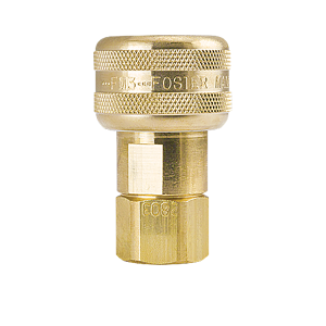 B-3BF4-B Breco by Foster | 1-Way Automatic Sockets | B Series | 3/8" Socket x 1/2" Female NPT Thread | Straight | Brass
