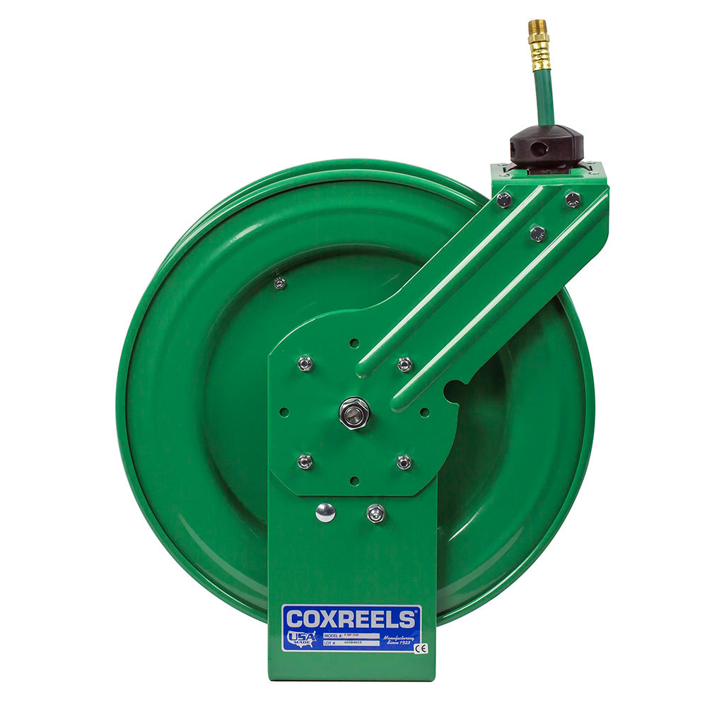 P-NPL-350 by Coxreels | Nitro-Pro Series | 300 PSI Spring Driven Hose Reel for Nitrogen | 3/8" Hose ID, 3/8" FNPT Inlet | Steel | 50ft Capacity, Hose Not Included