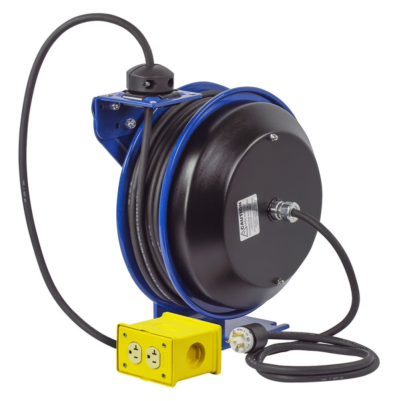 PC17-5010-X by Coxreels | PC Series | Spring Driven Power Cord Reel | 10/3 SO Cord, 30A, 115V | Steel | 50ft Cord Included