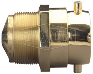 CSSTM30F30T-P Dixon Polished Cast Brass Spring Check Type Snoot - Pin Lug - Male Outlet - 3" Male NPT Outlet x 3" Female NST(NH) Inlet