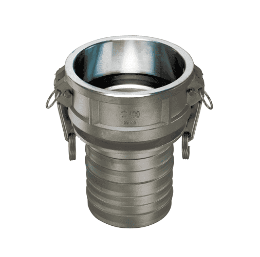 SS-C100 by Kuriyama | Quick-Acting Coupling | Part C | 1" Female Coupler x 1" Hose Shank | 316 Stainless Steel