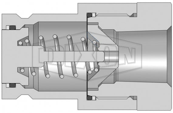 ST3BF4-SS by Dixon Valve | Hydraulic Quick Disconnect Coupling | ST-Series | 1/2" Female BSPP x 3/8" Heavy-Duty Flushface | Plug | 316 Stainless Steel