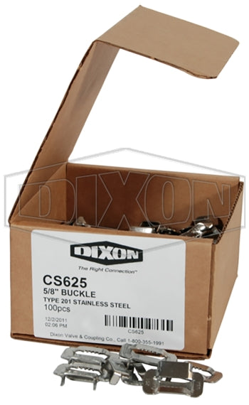 CS625 by Dixon Valve | Buckles | for 5/8" Band Width | 201 Stainless Steel | Box of 100
