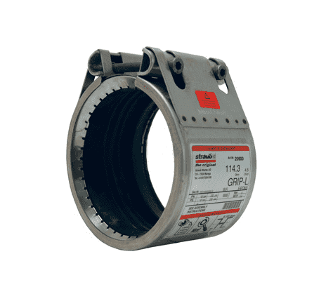STR20450 Dixon Valve 2" Stainless Steel Straub Grip-L Axial Restraint Pipe Coupling - 2.37" Actual Pipe OD - 2.35" to 2.40" Pipe OD Range - 320 PSI