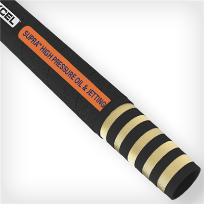 HPOJ-6.0-100 by Texcel | SUPRA™ - HPOJ Series | High Pressure Oil & Jetting Hose | 6" Hose ID | 1,600 PSI | Black