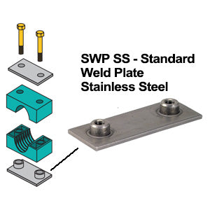 SWP2SS by ZSi-Foster | Beta Clamp | Standard Series | Group S2 | Weld Plate | Stainless Steel