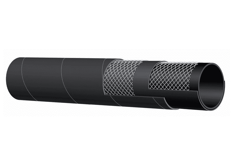 T202AA125X100 Alfagomma by Kuriyama | General Purpose Water S & D Hose | Black | 1-1/4" ID | 1.65" OD | 150 PSI | EPDM | 100ft Length