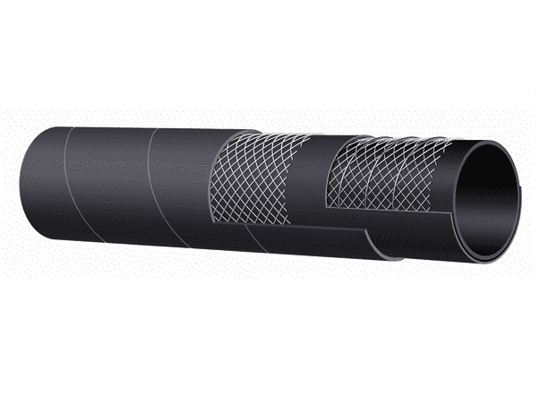 T604AA125X100 Alfagomma by Kuriyama | Flexor | SAE 100 R4 Oil Return Hose | Black | 1-1/4" ID | 1.65" OD | 200 PSI | 100ft Length