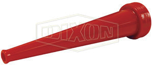 PN15F Dixon Polycarbonate Plain Hose Nozzle - 1-1/2 Female NST(NH) - 10" Length - Red