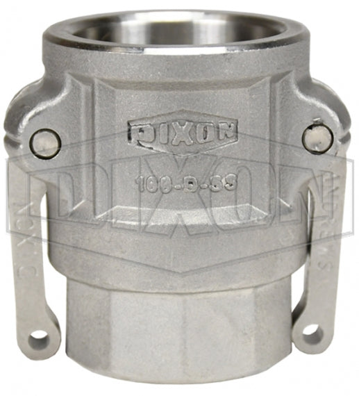 100-D-SS by Dixon Valve | Cam & Groove Coupler | Type D | 1" Coupler x 1" Female NPT | 316 Stainless Steel