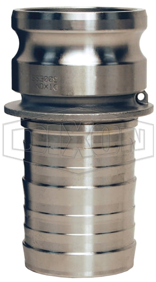 400-E-SS by Dixon Valve | Cam & Groove Fitting | Type E | 4" Adapter x 4" Hose Shank | 316 Stainless Steel