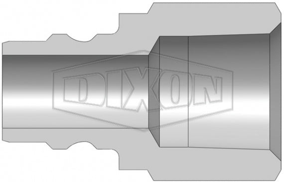 V8F8-B-E by Dixon Valve | Hydraulic Quick Disconnect Coupling | V-Series | 1" Female NPTF x 1" MIL-C-51234 Unvalved | Plug | Brass